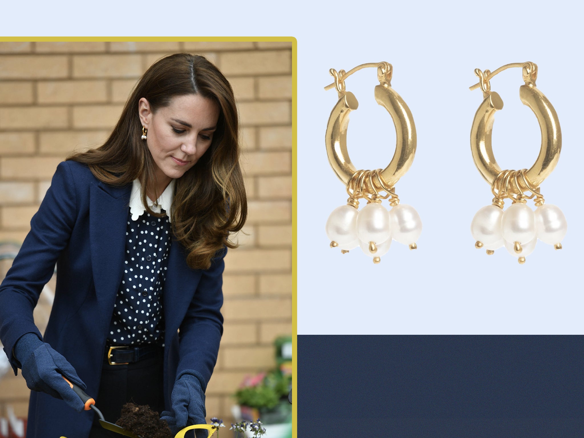 Kate middleton hot sale blue earrings